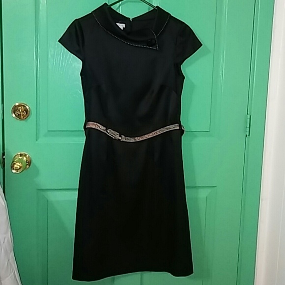 Black London Time Dress Size 10 Polyester - Picture 8 of 8